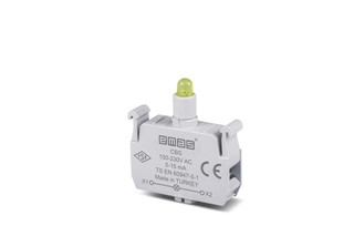 Yedek LED'li 100-230V AC Sarı Sinyal Blok